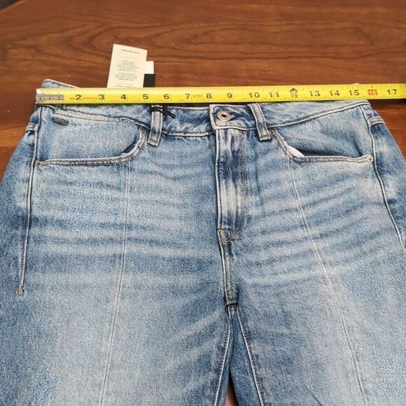 G-Star LANC 3D HIGH STRAIGHT Raw Hem Light Aged Restored 86 Crop Jeans W29 L28 - Picture 13 of 15